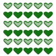 thumbnail image 1 of Uxcell 30 Pcs Heart Shaped Iron on Patches Embroidered Sew Patches Appliques for Clothing Repair Dark Green 0.79"x0.98", 1 of 6