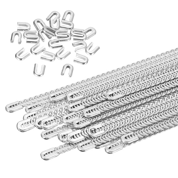 Uxcell 30 Pcs Metal Steel Spiral Corset Boning, 9.1 Inch Metal Boning with 24 Steel Boning Tips Structure and Form for Sewing Corset, Making Costume ,Hoop Skirt, Collar (6mm WIDE)