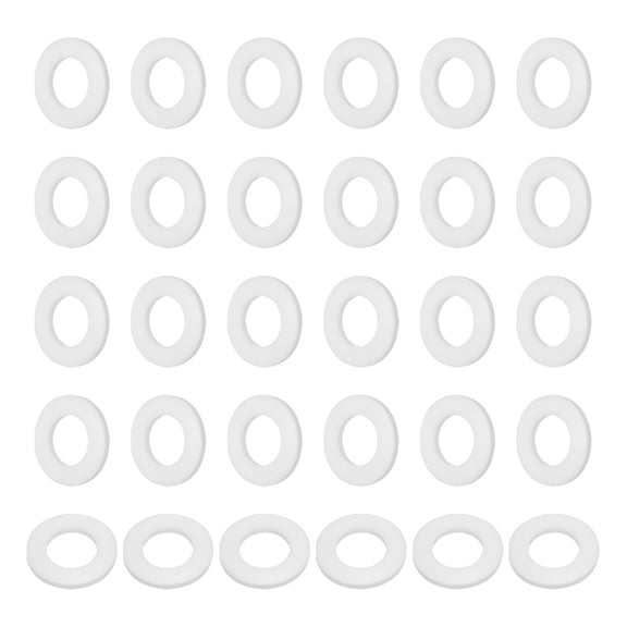 Uxcell 30 Pcs PTFE Flat Washers Sealing Spacer Flange Gasket for Machines Pipe Valves Oil Gas Industries 12x22x2mm