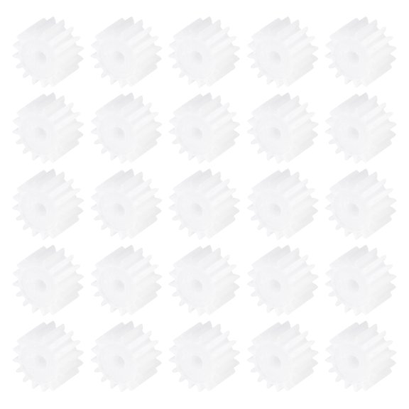 Uxcell 30 Pcs Plastic Gears 16 Teeth Plastic Motor Gear Model 162A Reduction Gear for RC Car Model DIY Robot (White, Module 0.5)