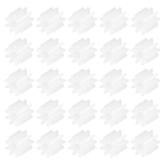 Uxcell 30 Pcs Plastic Gears 9 Teeth Plastic Motor Gear Model 92A Reduction Gear for RC Car Model DIY Robot (White, Module 0.5)