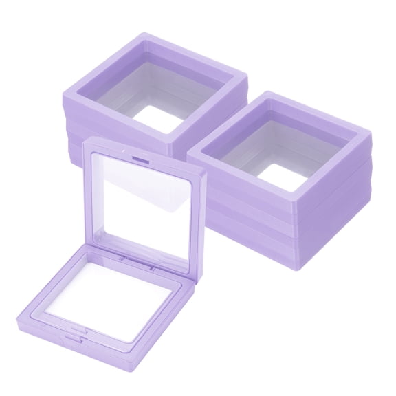 Uxcell 30 Pcs Press on Nail Storage Box Packaging Box Nail Display Box Case Organizer for Nail Art Jewelry Gifts Home Storage Supplies, Purple