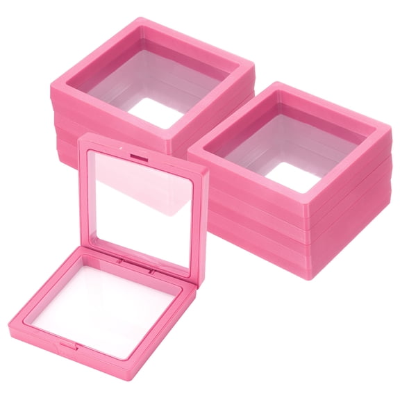 Uxcell 20 Pcs Press on Nail Storage Box Packaging Box Nail Display Box Case Organizer for Nail Art Jewelry Gifts Home Storage Supplies, Rose Red