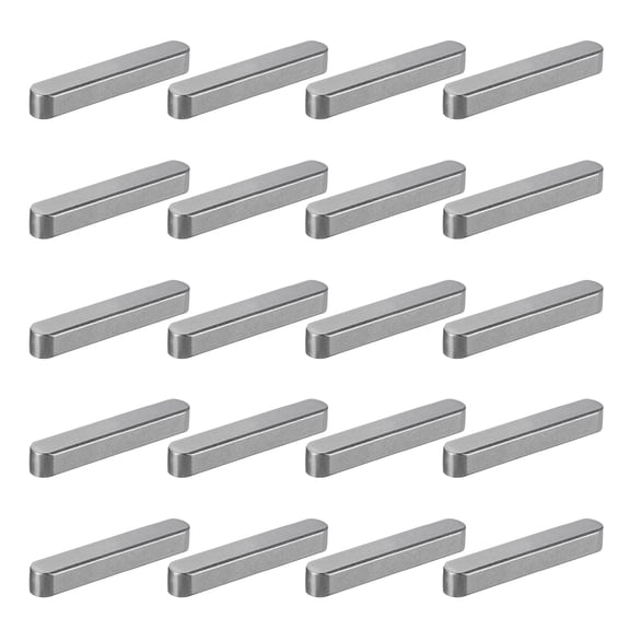 Uxcell 20 Pcs Round Ended Feather Key 1.97 x 0.31 x 0.28" Drive Shaft Parallel Keys