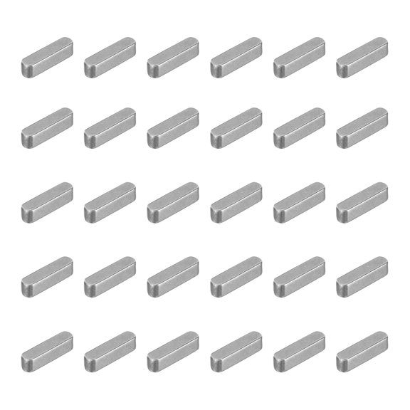 Uxcell 30 Pcs Round Ended Feather Key Carbon Steel Drive Shaft Parallel Keys Keyway Stock Assortment 0.31 x 0.12 x 0.12"