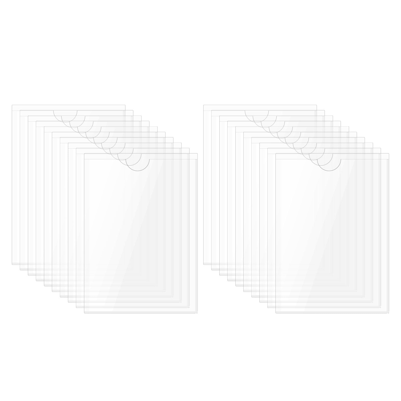 Uxcell 30Pcs Self Adhesive Index Card Pockets with Top Open for Loading, 6.1 x 8.7 Inch Clear Index Card Label Holder Photo Sleeves for Office Home Library Card Storage Bin