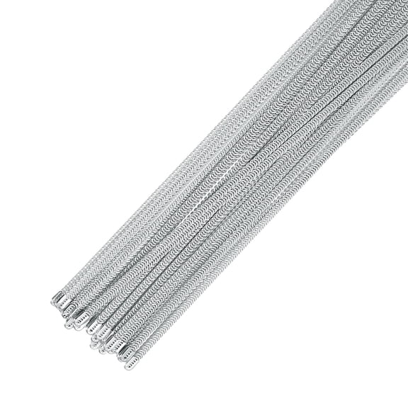Uxcell 30 Pcs Steel Corset Boning, 10.2 Inch Length 0.2 Inch Width Spiral Flat Metal Boning for Sewing Corset Stays Neckline Support Lacing Costume Skirt Making Supplies, Silver