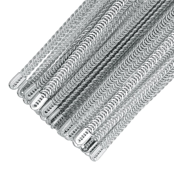 Uxcell 30 Pcs Steel Corset Boning, 4.3 Inch Length 0.2 Inch Width Spiral Flat Metal Boning for Sewing Corset Stays Neckline Support Lacing Costume Skirt Making Supplies, Silver