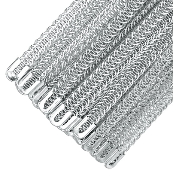 Uxcell 30 Pcs Steel Corset Boning, 5.1 Inch Length 0.39 Inch Width Spiral Flat Metal Boning for Sewing Corset Stays Neckline Support Lacing Costume Skirt Making Supplies, Silver