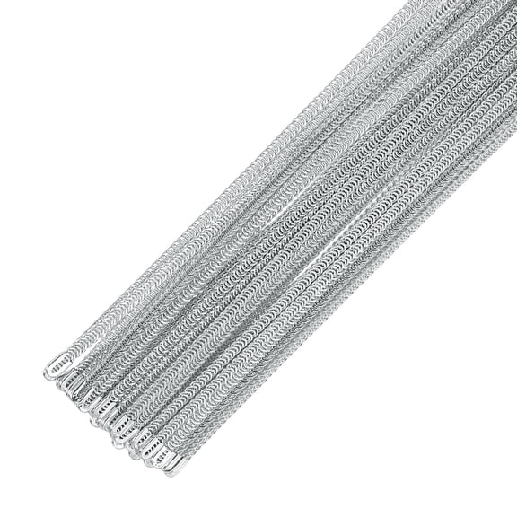 Uxcell 30 Pcs Steel Corset Boning, 7.1 Inch Length 0.16 Inch Width Spiral Flat Metal Boning for Sewing Corset Stays Neckline Support Lacing Costume Skirt Making Supplies, Silver