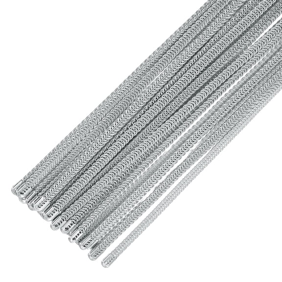 Uxcell 30 Pcs Steel Corset Boning, 7.1 Inch Length 0.24 Inch Width Spiral Flat Metal Boning for Sewing Corset Stays Neckline Support Lacing Costume Skirt Making Supplies, Silver