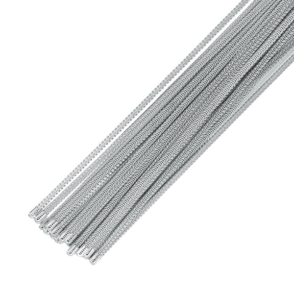 Uxcell 30 Pcs Steel Corset Boning, 7.5 Inch Length 0.16 Inch Width Spiral Flat Metal Boning for Sewing Corset Stays Neckline Support Lacing Costume Skirt Making Supplies, Silver