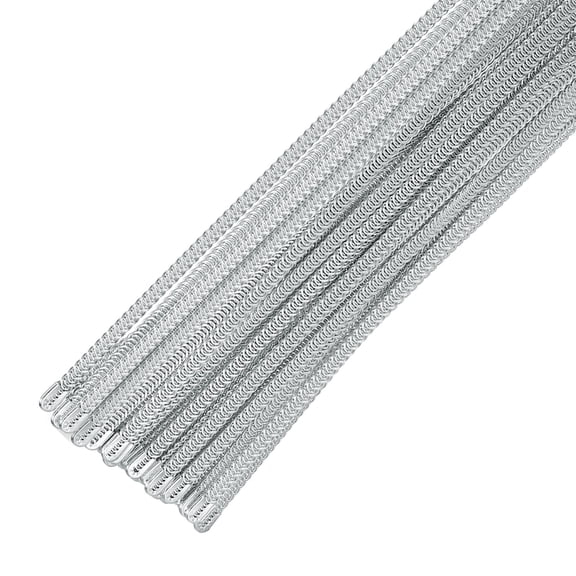 Uxcell 30 Pcs Steel Corset Boning, 7.9 Inch Length 0.2 Inch Width Spiral Flat Metal Boning for Sewing Corset Stays Neckline Support Lacing Costume Skirt Making Supplies, Silver