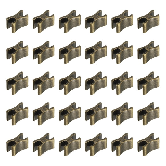 Uxcell 30 Pcs Zipper Slider Retainers, #10 Zipper Bottom Stoppers Closed-end Slider Replacing for Bags Jackets Coats Clothes DIY Sewing Replacement Accessories Suitcases, Bronze