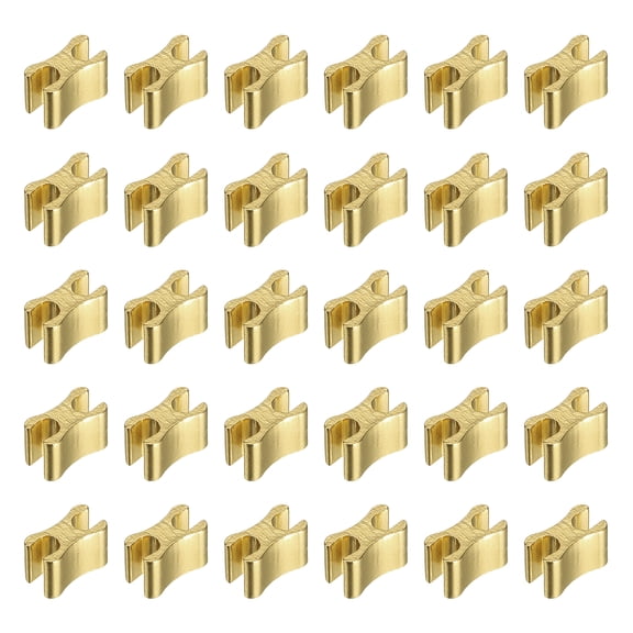 Uxcell 30 Pcs Zipper Slider Retainers, #10 Zipper Bottom Stoppers Closed-end Slider Replacing for Bags Jackets Coats Clothes DIY Sewing Replacement Accessories Suitcases, Light Gold