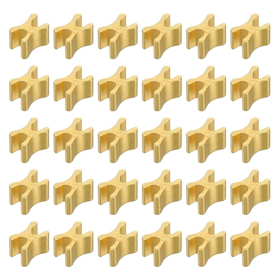 Uxcell 30 Pcs Zipper Slider Retainers, #3 Zipper Bottom Stoppers Closed-end Slider Replacing for Bags Jackets Coats Clothes DIY Sewing Replacement Accessories Suitcases, Gold Tone