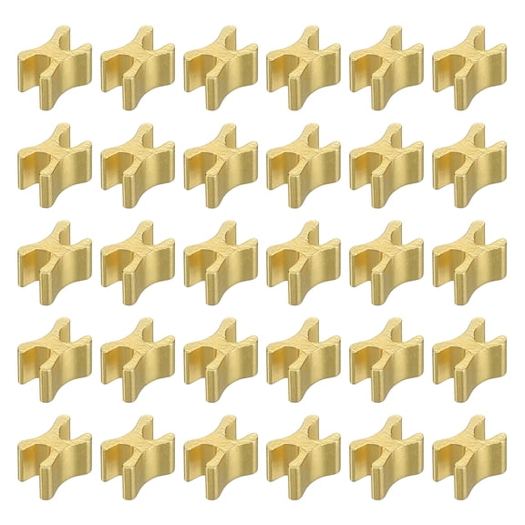 Uxcell 30 Pcs Zipper Slider Retainers, #3 Zipper Bottom Stoppers Closed-end Slider Replacing for Bags Jackets Coats Clothes DIY Sewing Replacement Accessories Suitcases, Light Gold