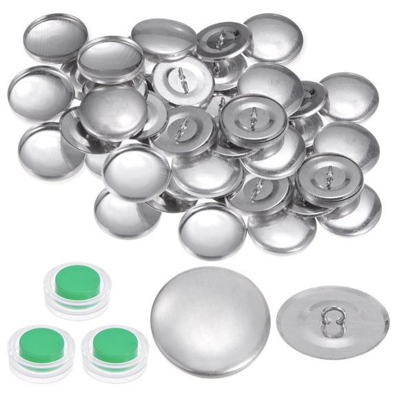 Uxcell 30 Sets Self Cover Button Kit 27mm Aluminum Button with Tools for DIY