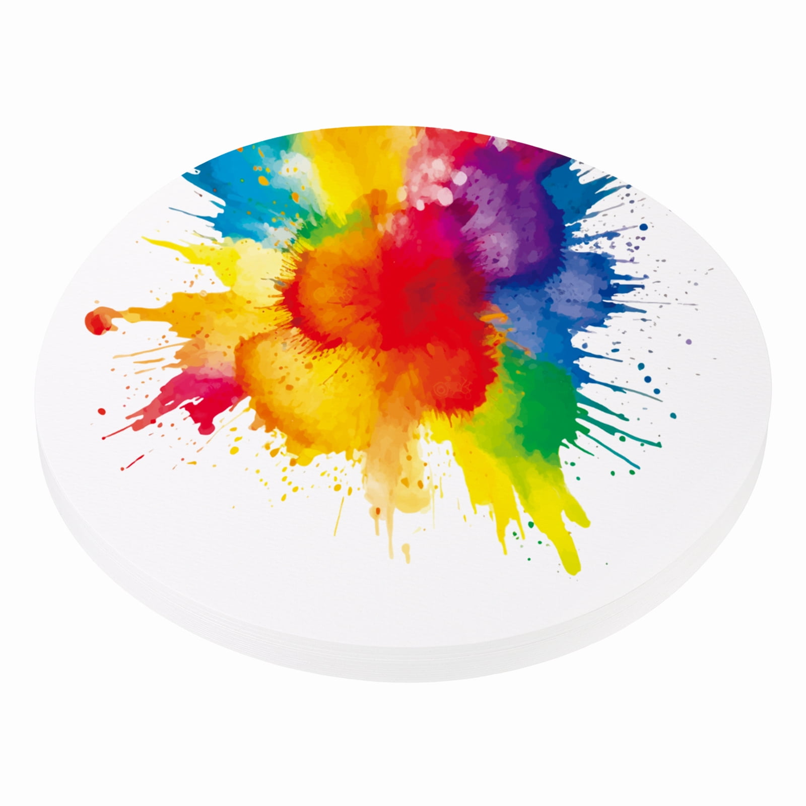 Uxcell 30 Sheets Cotton Watercolor Paper Round 140lb/300 GSM Cold Press Water 10 Inch