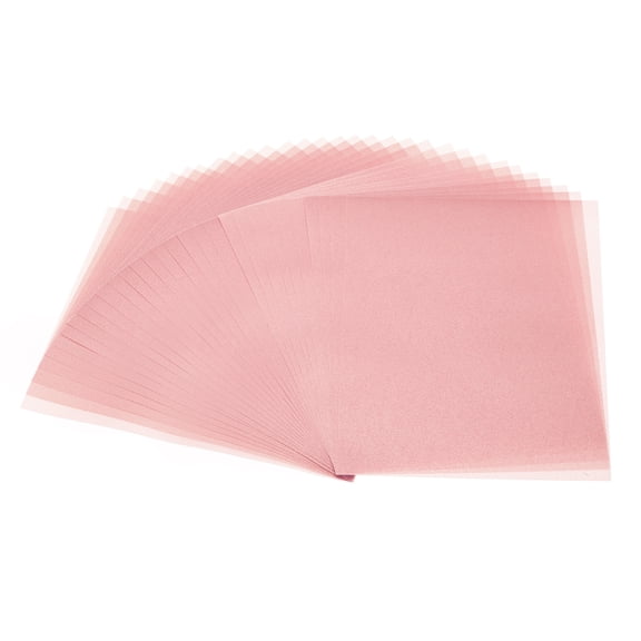 Uxcell 30 Sheets Vellum Paper 8.5 x 11 inch, Printable Translucent Paper for Invitations, 100GSM, Pink