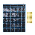 thumbnail image 1 of Uxcell 30 Slots Pocket Chart for Classroom, Hanging Organizer for Cell Phones Holder Clear with Number Sticker, Black, 1 of 5