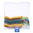 thumbnail image 1 of Uxcell 30 Values Metal Film Resistors Assortment Kit, 600Pcs 10 Ohm-1M Ohm 1% 1/4W  Resistor Kit with 200Pcs 5mm LED, 1 of 6