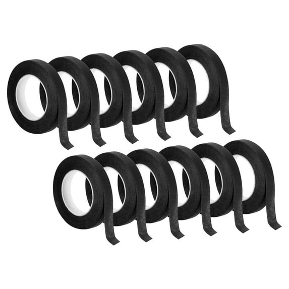 Uxcell 30 Yard Floral Tape Florist Tape Crepe Paper Flowers Bouquets Tapes Black 12 Roll