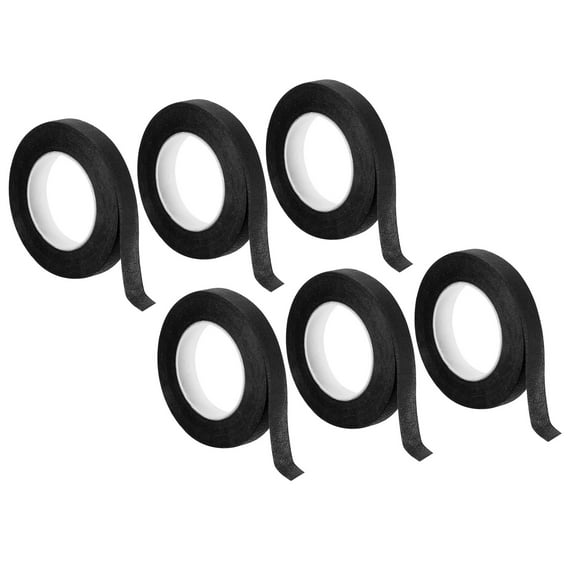 Uxcell 30 Yard Floral Tape Florist Tape Crepe Paper Flowers Bouquets Tapes Black 6 Roll