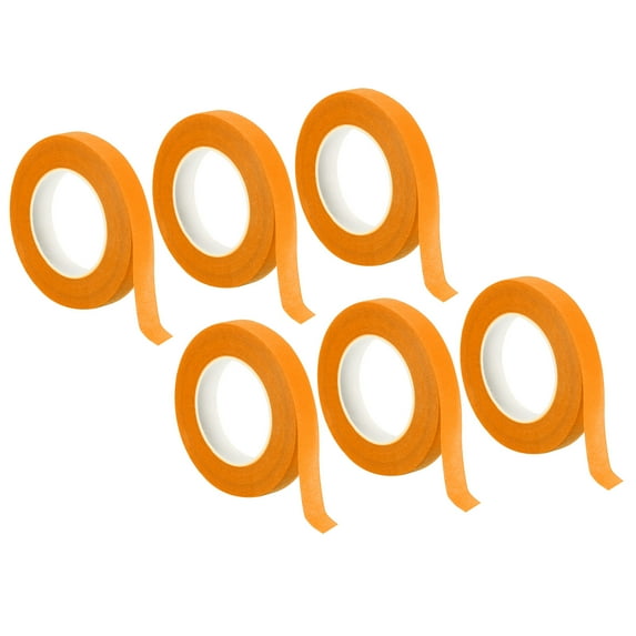 Uxcell 30 Yard Floral Tape Florist Tape Crepe Paper Flowers Bouquets Tapes Orange 6 Roll