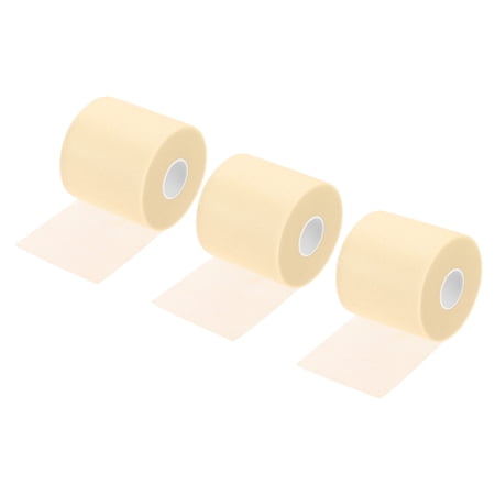 Uxcell 30 Yard PE Tennis Badminton Racket Grip Cushion Wrap Tape Backing Film, Beige 3 Pack