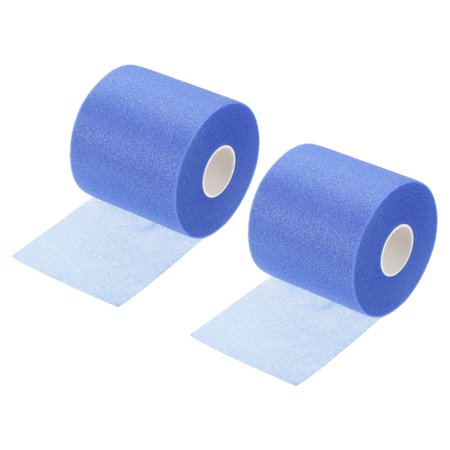 Uxcell 30 Yard PE Tennis Badminton Racket Grip Cushion Wrap Tape Backing Film, Blue 2 Pack