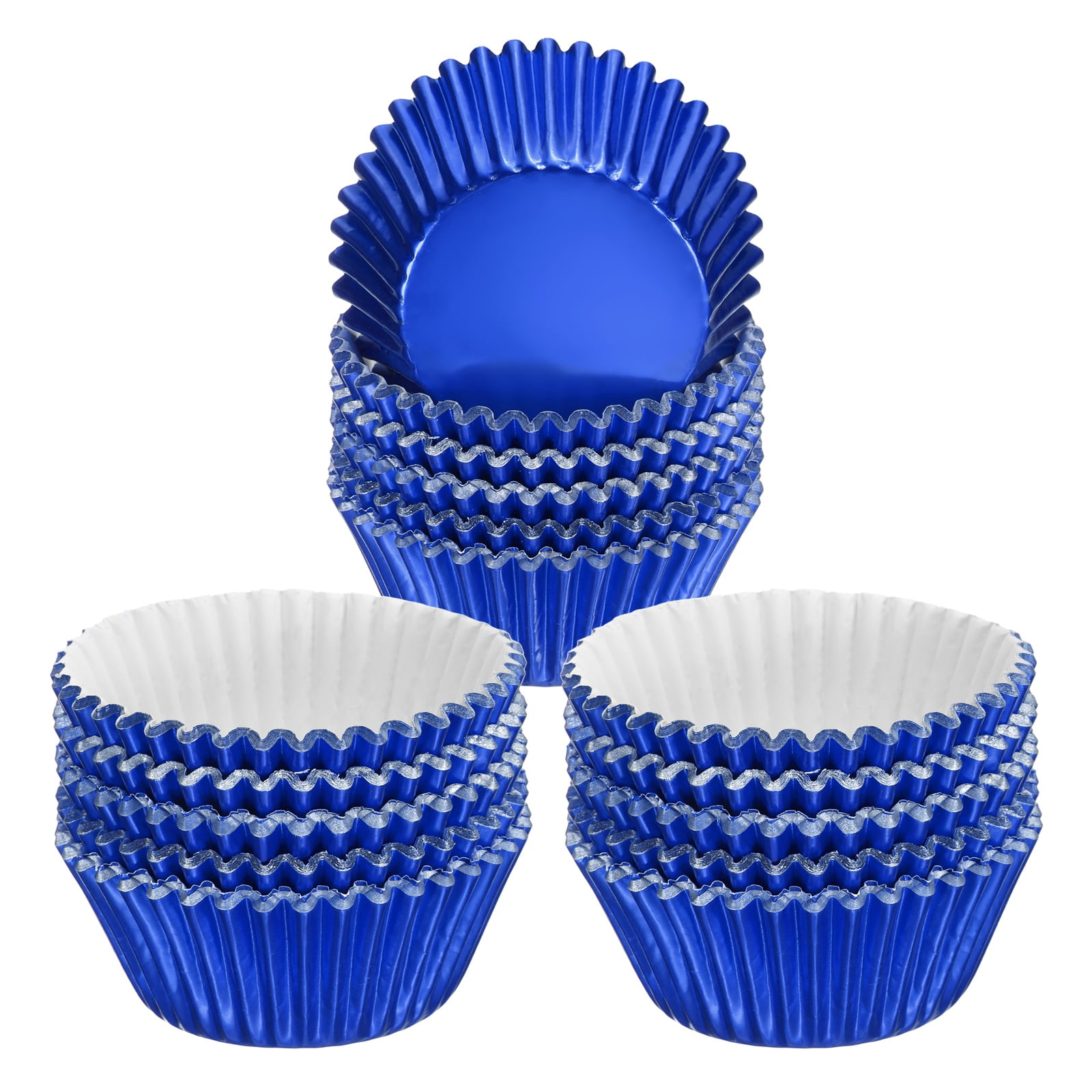 Count Blue Uxcell 300 Count Blue Foil Muffins Cupcake Liners Standard Size Baking ...