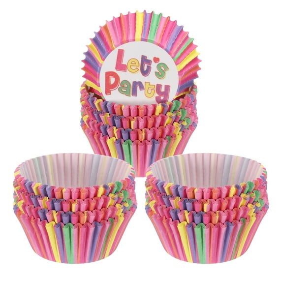 Uxcell 300 Count Cupcake Liners Cupcake Cups Standard Size Muffins Liners Papers Baking Cups Wrappers Greaseproof Rainbow color