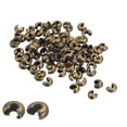 thumbnail image 1 of Uxcell 300 Pack 6.5mm Crimp Beads Covers Round Open Beads End Tips Bronze, 1 of 5