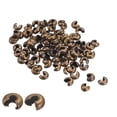 thumbnail image 1 of Uxcell 300 Pack 6.5mm Crimp Beads Covers Round Open Beads End Tips Copper, 1 of 5