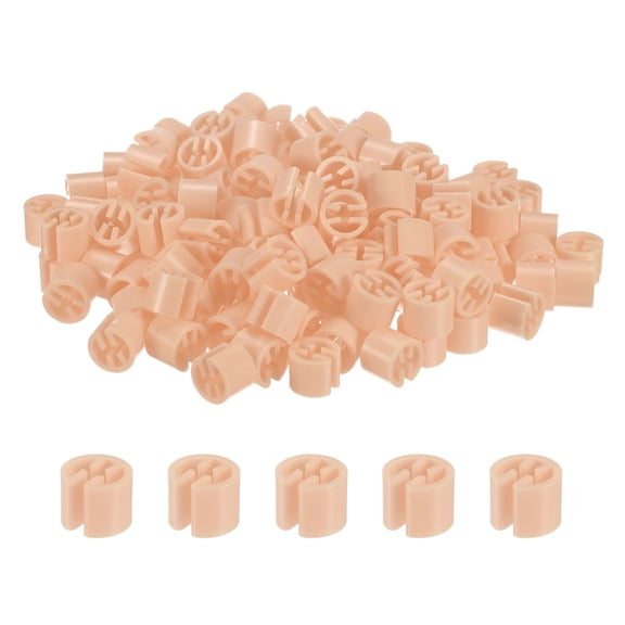 Uxcell 300-Pack Clothes Hanger Markers Blank, Plastic Garment Clips Fit 3.5mm Rod for Clothing Hangers [Pink]