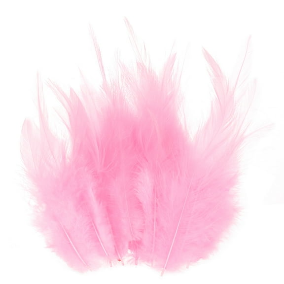 Uxcell 300-Pack Feathers for Crafting, Pink 3.15-5.90 Inch Natural Fluffy Feathers Plume for Wedding Decorations Feathers