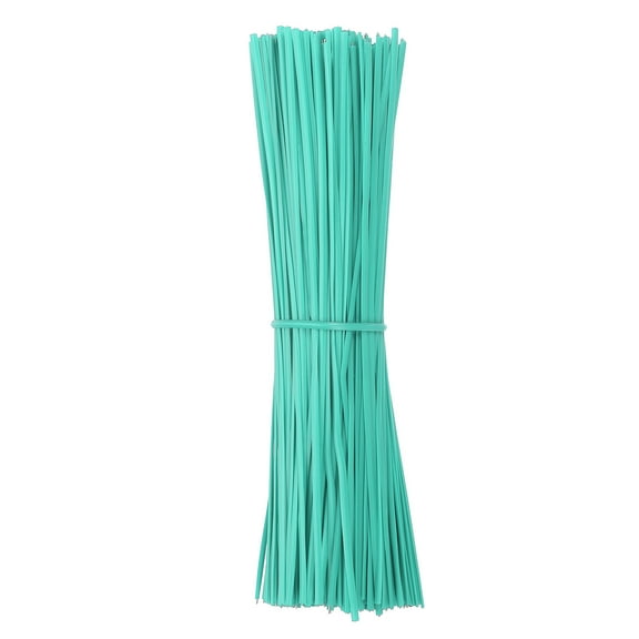 Uxcell 300 Pcs Plastic Twist Ties, 6 Inch Reusable Cable Ties, 0.08 Inch Wide Bag Coated Ties Light Green