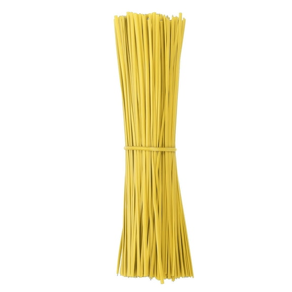 Uxcell 300 Pcs Plastic Twist Ties, 6 Inch Reusable Cable Ties, 0.08 Inch Wide Bag Coated Ties Yellow