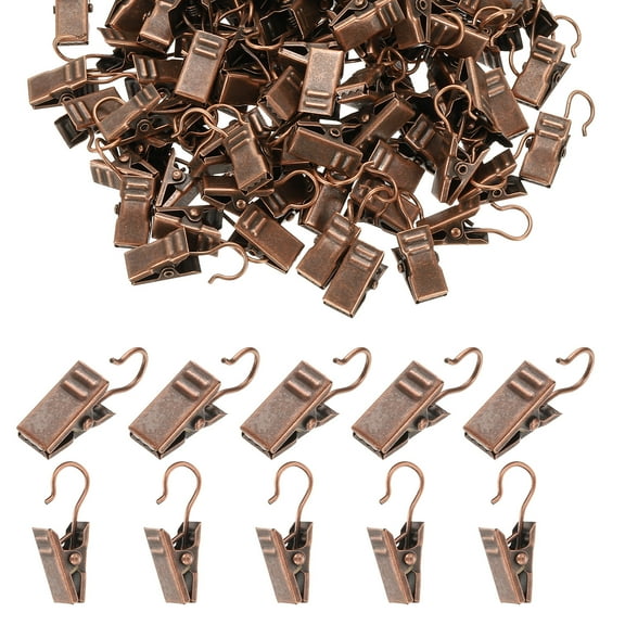 Uxcell 300 Pcs String Light Hanging Clips Copper Small Curtain Hooks Party Decoration