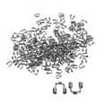 thumbnail image 1 of Uxcell 300Pack 0.6mm U Shape Wire Guard Thread Protector Loops for Jewelry Making, Dark Grey, 1 of 5