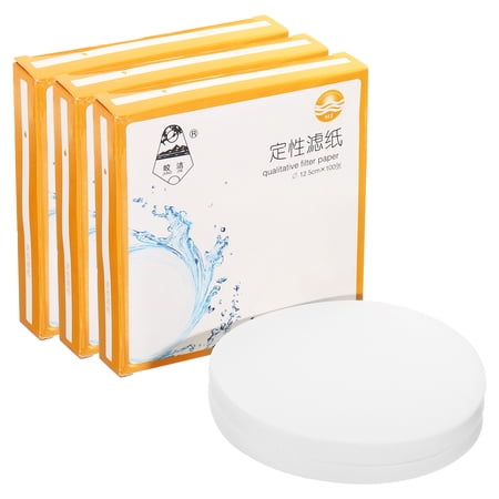 Uxcell 300Pcs 12.5cm Qualitative Filter Paper Circles, Slow Speed Round Laboratory Filter Paper