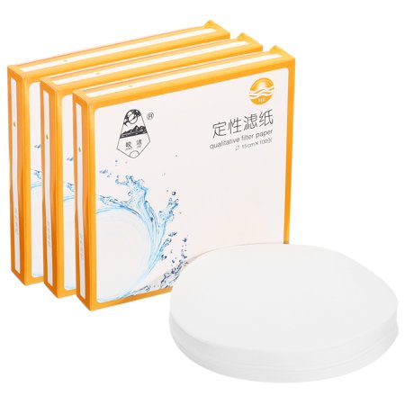Uxcell 300Pcs 15cm Qualitative Filter Paper Circles, Fast Speed Round Laboratory Filter Paper