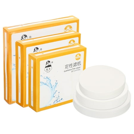 Uxcell 300Pcs 7cm 9cm 12.5cm Qualitative Filter Paper Circles, Medium Speed Round Laboratory Filter Paper