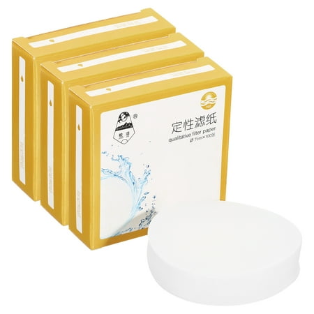 Uxcell 300Pcs 7cm Qualitative Filter Paper Circles, Slow Speed Round Laboratory Filter Paper