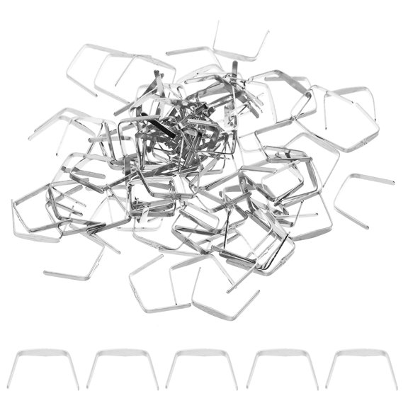 Uxcell 300Pcs 9x10mm Copper Chandelier Connector Pins Chandelier Crystal Clips, Chrome