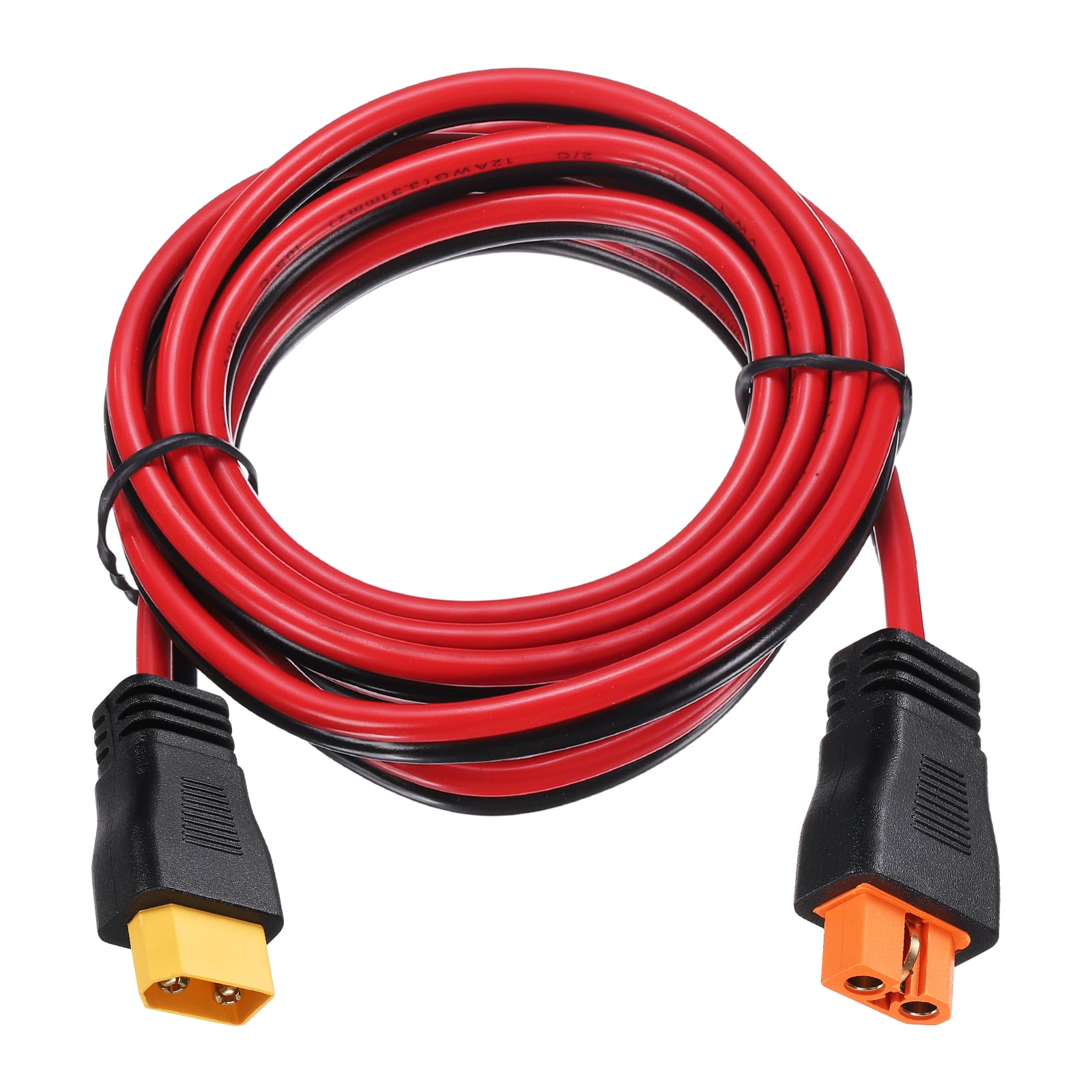 Uxcell 300VDC XT60 Extension Cable, 12AWG 3FT XT60i Female to XT60 Male Connector Cable for RC Battery Portable Power Station Solar Panel FPV Drone