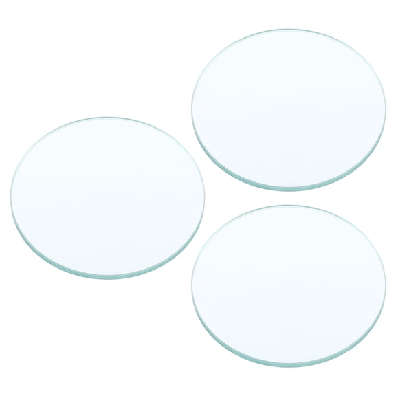 Uxcell 300mm Focal Length Flat Convex Lens, 3 Pack 50mm Diameter 4mm Height Glass Optically Lens, Clear