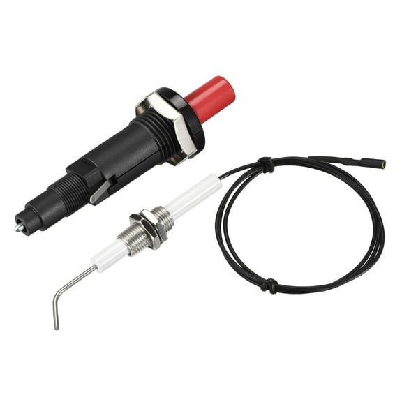 Uxcell 300mm Wire Length Plastic Push Button Gas Stove Grill Igniter Kit