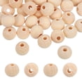 thumbnail image 1 of Uxcell 300pcs 12mm Brown Natural Wood Beads with 3-4mm Hole Unfinished Round Wooden Loose Spacer Balls Bulk for DIY Crafts Garland Macrame Farmhouse Decor Jewelry Making, 1 of 7